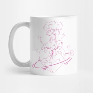 Light Pink Atomic Heart Mug